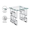 Meridian Furniture,Alexis Chrome End Table - 4 of 4