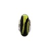 Black Bow Jewelry Lime/Black Stripes Murano & Sterling Silver Bead Charm, 13mm - 2 of 4
