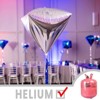 PartyWoo Foil Balloons Silver Diamond 22 Inch 6 pcs - 3 of 4