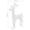 vidaXL Reindeer Christmas Decoration Cold White Acrylic - 2 x 1 x 3 ft - 4 of 4