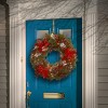 30" Prelit LED Tartan Plaid Wreath White Lights - National Tree Company - 2 of 4