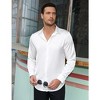 Mens Floral Dress Shirts Long Sleeve Casual Flower Printed Button Down Shirt - 3 of 4