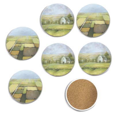 Courtside Market On the farm 4x4 6-Piece Coaster Set