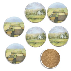 Courtside Market On the farm 4x4 6-Piece Coaster Set - 1 of 2