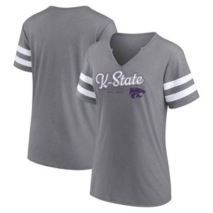 NCAA Kansas State Wildcats Women's V-Neck Notch T-Shirt - 1 of 3