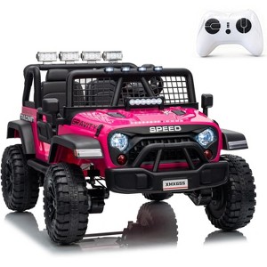 24V 2-Seater Kids Ride-On Truck with Parent Remote Control, Spring Suspension, 2-Speed Electric Vehicle with LED Headlights & Music Player - 1 of 4