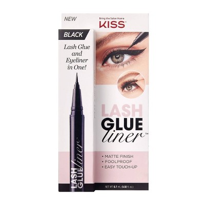 Kiss Lash Glue Liner False Eyelash Glue & Eyeliner - Black