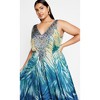Women's Plus Size Afterglow Maxi Dress - blue | CITY CHIC - 3 of 4