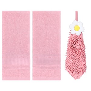 REGALWOVEN 3 Pcs Solid Soft Absorbent Hand Towels for Bathroom - 1 of 4