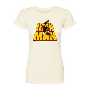 Women's - Marvel - Iron Man Stacked Name Oversized Fitted Graphic T-Shirt - 1 of 2