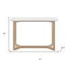 HomeRoots 47" Natural And White Solid Wood Sled Console Table - 3 of 4