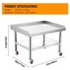Commercial Stainless Steel Equipment Stand | 24x28x24 Inches | 1000Lb Capacity | Adjustable Legs | 2" Spill Containment - 2 of 4
