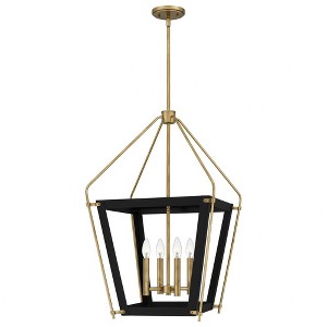 Quoizel Lighting Abbeville 4 - Light Pendant in  Earth Black - 1 of 4