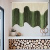 Aoibox Large Macrame Wall Hanging Boho Art Green Fiber Dip-Dyed Handmade Cord for Headboard Bedroom Living Room 57" W x 35" L - 3 of 4