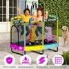 Hooseng 60" Oval Trampoline for Kids, 5 FT Indoor & Outdoor Toddler Trampoline with Safety Enclosure, Adjustable Gymnastics Bar, Swing & Toys - 3 of 4