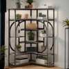 Hommoo 7-Shelf Corner Bookshelf, L-Shaped Bookcase Display Rack - 2 of 4