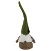 Northlight Sitting Gnome with Pointy Snowflake Hat Christmas Figure - 12" - Green and Brown - 4 of 4