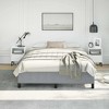 Bed Frame Light grey Polyester, Plywood, Engineered wood Queen - 3 of 4