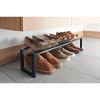 Yamazaki Home - Expandable Shoe Rack - Two Sizes - Steel - Double - Black - image 4 of 4