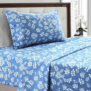 Microfiber Floral Bed Sheet Set - Lux Decor Collection