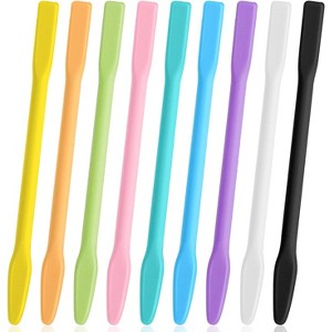 JDICTION 9PCS Colored Silicone Stir Sticks, Reusable Epoxy Resin Mixing Tools for Glitter Tumblers, Paint & Facial Mask Crafting (9 Colors) - 1 of 4