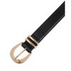 INSPIRE CHIC Gender Neutral Gold Buckle Pure 1.1" Width Faux Leather Waistband Belts 1Pc - 2 of 4