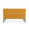 Handy Living Kenneth Mid-Century Modern Armless Loveseat Linen Mustard Yellow: Polyester Upholstery, 600 lbs Capacity - 4 of 4