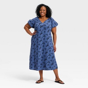blue jean tunic dress HILDA MIDI DRESS LAYLA BLUE BLUE / LAYLA / L