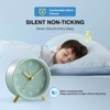 Aoibox Silent Analog Alarm Clock with Night Light, Non-Ticking Round Metal Design for Bedroom, Office, Kids, Adults, Seniors, Gift - 2 of 4