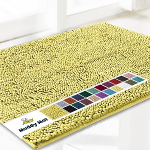 Muddy Mat Highly Absorbent  Soft Chenille Door Mat and Pet Rug Non Slip Thick Washable Area and Bath Mat for Indoor and Outdoor - 1 of 2