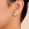SHINE by Sterling Forever Sterling Silver 6mm Opal Studs - 2 of 3