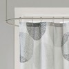 PAGED 72x72 Inch Shower Curtain Modern Cotton Shower Curtain with Striped Print for Bathroom, Machine Washable - 3 of 4