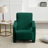 Hyleory Modern Accent Chair, Upholstered Lamb Fleece Frog Armchair for Living Room Makeup Room Bedroom(set of 2) - 3 of 4