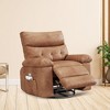 homfan Electric Recliner Chair - PU Leather 360° Swivel Recliner with Heat and Massage, Comfortable Lazy Chair for Living Room, Bedroom, Nursery - 2 of 4