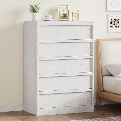 5 drawer white