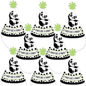 Big Dot of Happiness Party Like a Panda Bear - Mini Cone Baby Shower or Birthday Party Hats - Small Little Party Hats - Set of 8 - 1 of 4