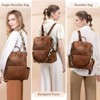 Generic Leather Backpack Purse Designer Ladies Shoulder Bag Fashion Faux Work Travel Handbags - 3 of 4