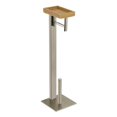 YINXIER W1368 7 inch Toilet Paper Holder Stand with Phone Shelf Finish: Bronze