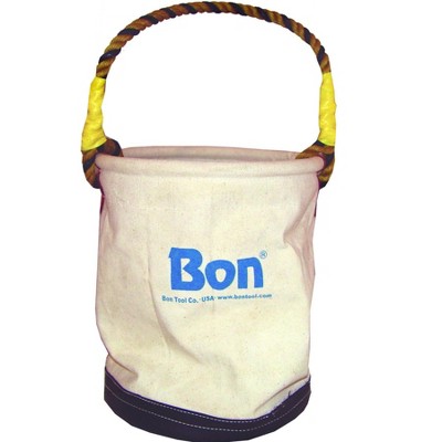 Bon Tool 41-102 Tool Bucket- Economy Canvas W/Leather Bottom