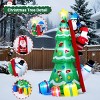 HOMDOX 4.83 × 4 × 8 FT Inflatable Christmas Tree w/Santa Claus Penguin Snowman Gifts In/Outdoor Blow Up Xmas Decoration Built-in bright LED Light - 4 of 4