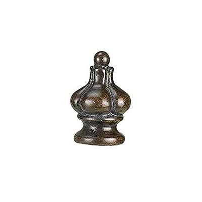 Dark Brown Faux Wood Resin Finial