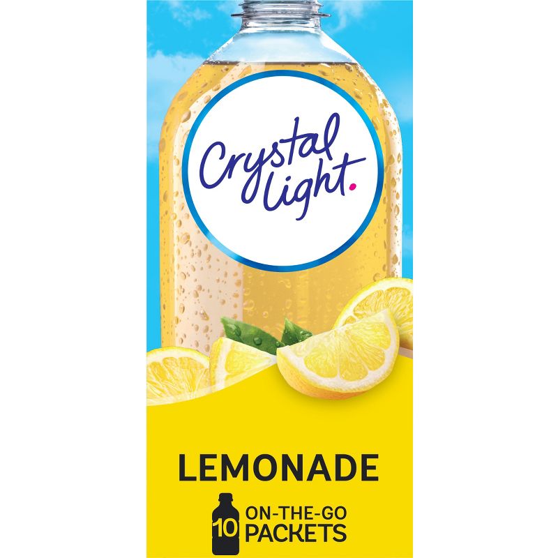 Crystal Light On the Go Natural Lemonade Drink Mix - 10pk/0.14oz, 1 of 12