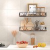 Attop Floating Shelves Set of 3, Home Wood Wall Shelf, Farmhouse Shelf for Bedroom, Wall Mounted Floating Shelf for Living Room - 3 of 4