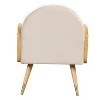 Dining Chairs Foam Upholstered Back Rest Seat Rattan Armrest Accent Rattan Chair With Metal Legs Mid Century Armchair - 3 of 4