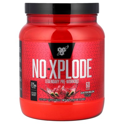BSN N.O.-XPLODE Pre Workout Powder, Energy Supplement for Men and Women with Creatine and Beta-Alanine, Flavor: Watermelon, 60 Servings