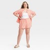 Women's High-Rise Gauze Tie-Waist Pull-On Shorts - Universal Thread™ - 3 of 3
