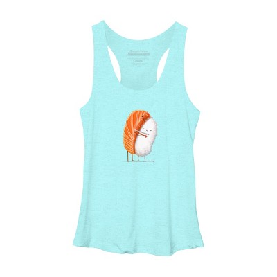 Women's Design By Humans Sushi Hug By andremullerdko Racerback Tank Top