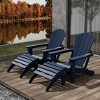 WestinTrends Malibu HDPE Outdoor Patio Folding Poly Adirondack Chairs with Ottomans (4-Piece Conversation Set) - 2 of 4