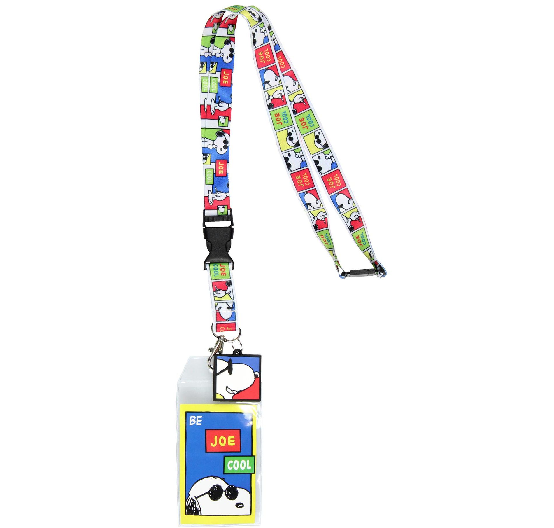 Peanuts Snoopy Be Joe Cool Breakaway ID Lanyard Joe Cool 1.25" Rubber Charm