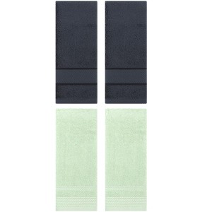 REGALWOVEN 4 Pcs Striped Comfortable Quick Drying Non-Linting Hand Towel 14" x 30" - 1 of 4